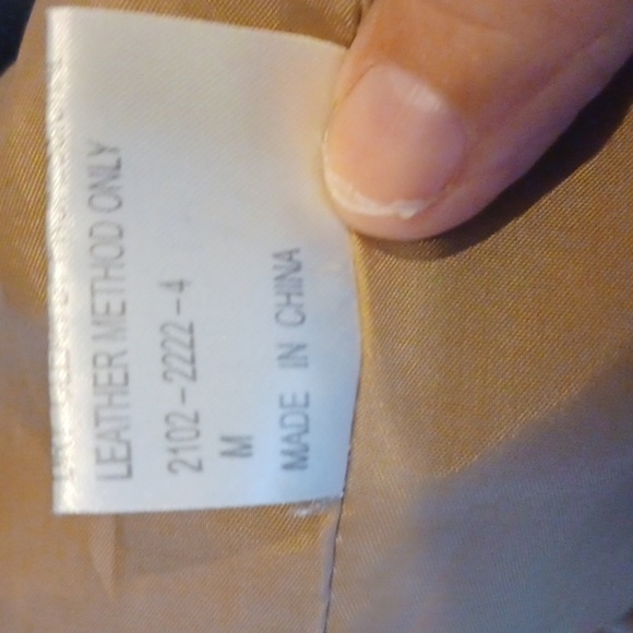 Bagatelle Anthropologie Nude Leather Jacket Pockets Medium - Picture 9 of 9